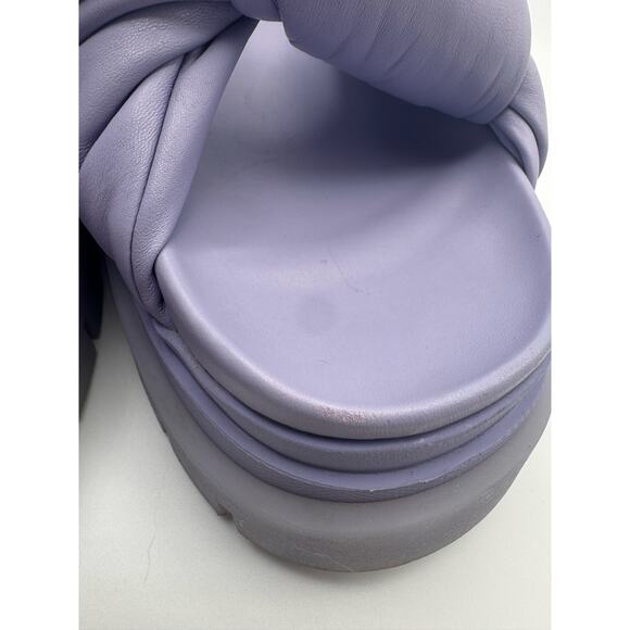 ASH Blue periwinkle Shilo Leather Slide Sandals size 37/ US 7 - Picture 8 of 13